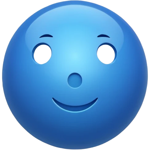 3d blue ball emoji