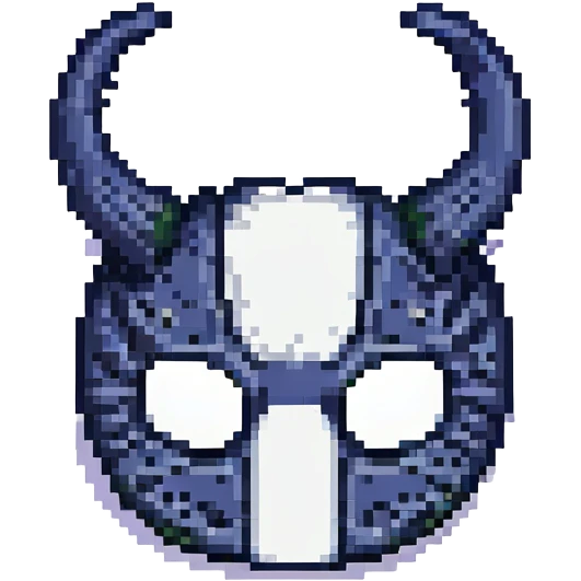 Hollow Knight game mask, faithful to the game style, simple design emoji
