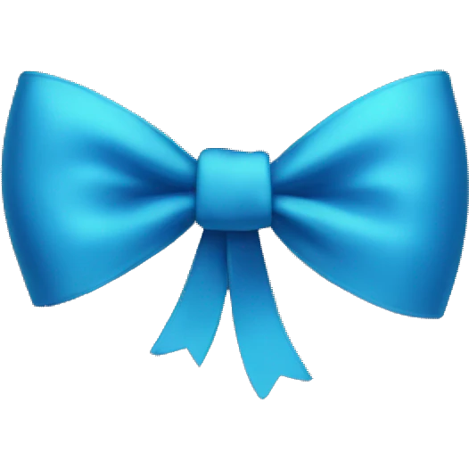 Blue bow emoji