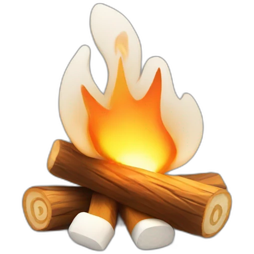 campfire and marshmallows emoji
