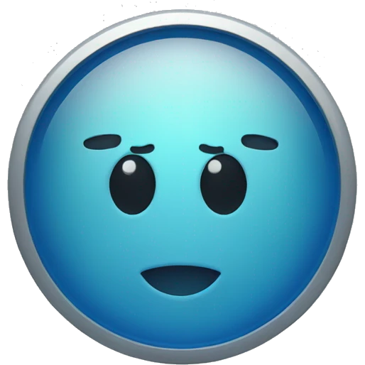 Round tick with blue emoji