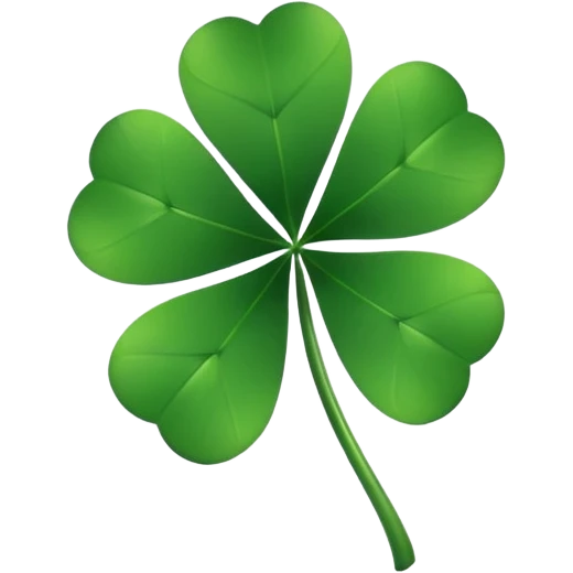 5 leaf clover in black emoji