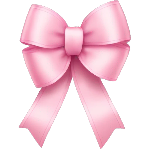 light pink ribbon bow emoji