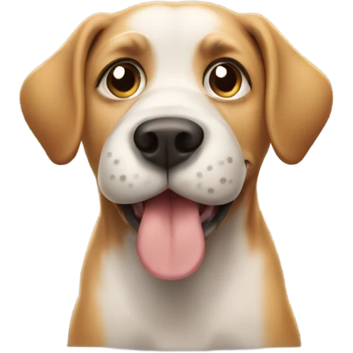 A dog farting emoji