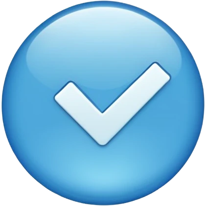 Blue check mark emoji