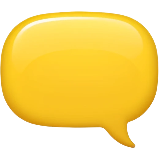 empty yellow speech bubble, no text, no face, nothing inside emoji