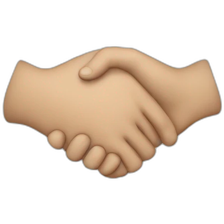 man holding hands with website emoji