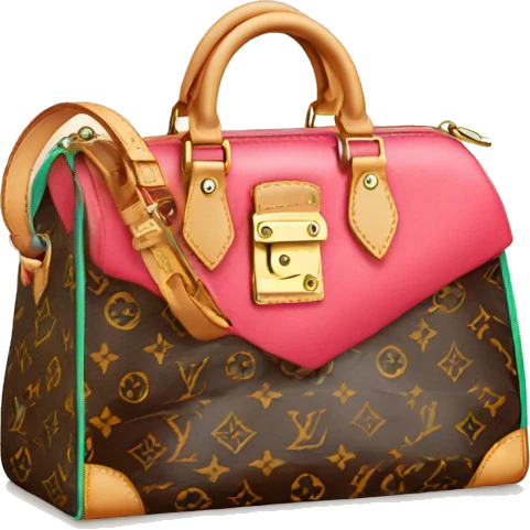 Louis Vuitton bag colorful emoji