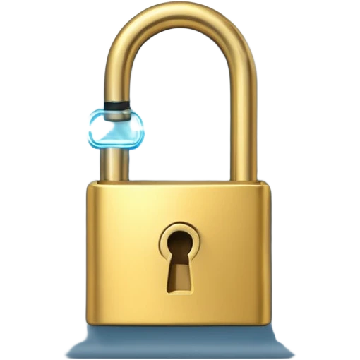 a cloud with a glowing padlock emoji