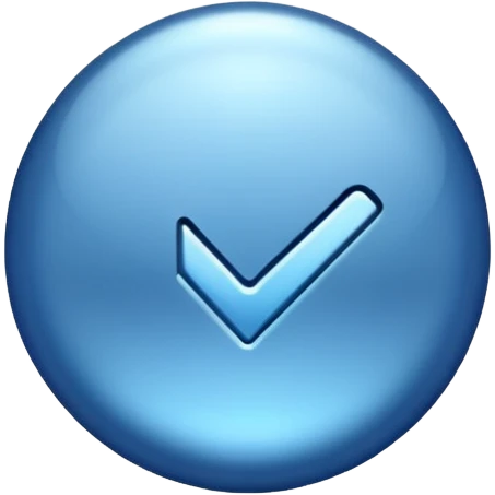 Blue tick  emoji