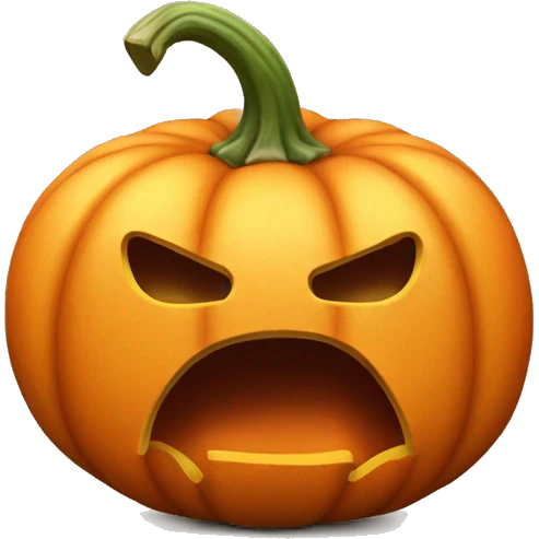Pumpkin with tongue out emoji