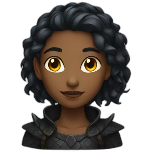black-dragon-girl emoji