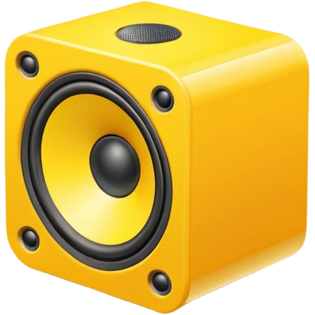 mac os icon yellow audio speaker isometric emoji