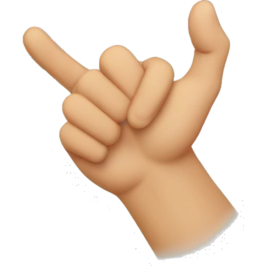right and left hand with thumbs extended, with a rainbow linking them together emoji