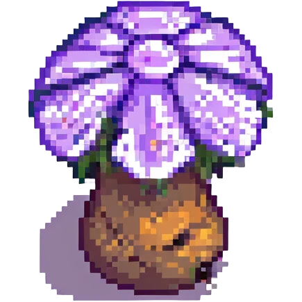 A glowing mushroom with a purple glow emoji