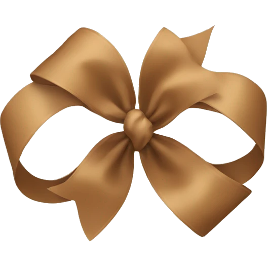 light brown bow emoji