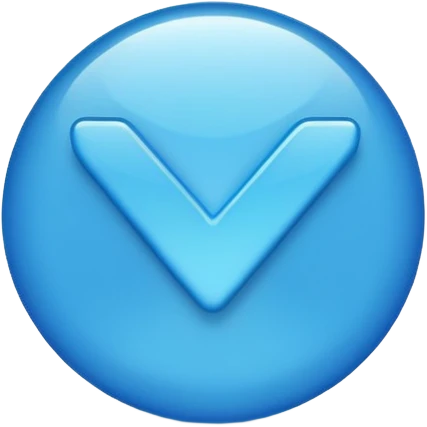 Beyaz tick dışı mavi emoji