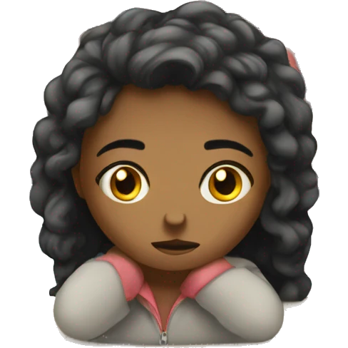 sad girl that sits in the school class emoji