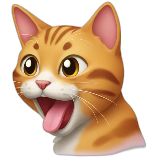 Cat Licking Itself Emoji AI Emoji Generator