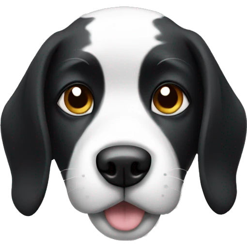 Black and white dog emoji