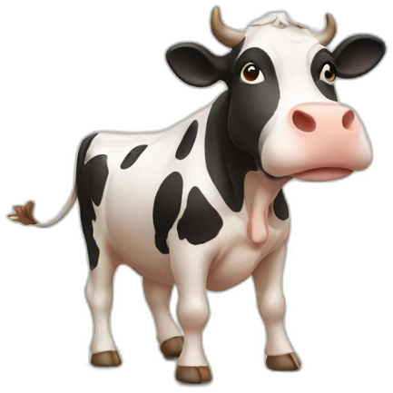 Cow doing exercises  emoji