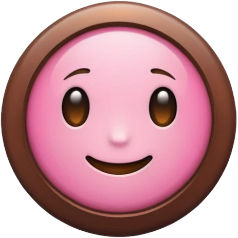 pink and brown button emoji