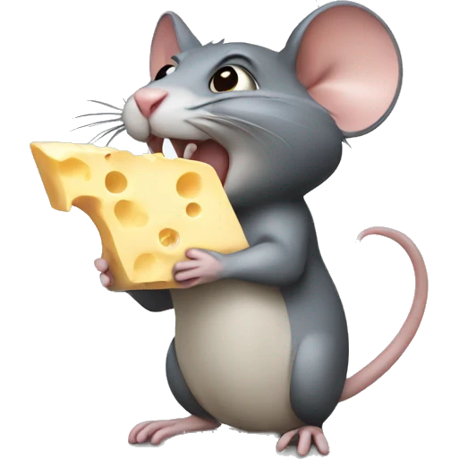 Rat holding cheese emoji