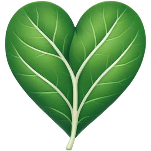  "A minimalist, stylized heart-shaped green leaf with a gentle, curved white bandage or ribbon wrapped around the center. The design should look warm and nurturing. Flat, clean emoji style for natural healing. Transparent background." emoji