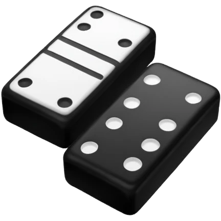 una ficha de dominó emoji