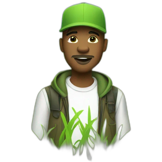 grassland with a rapper on it emoji