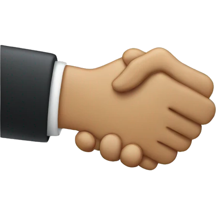 handshake through screen emoji