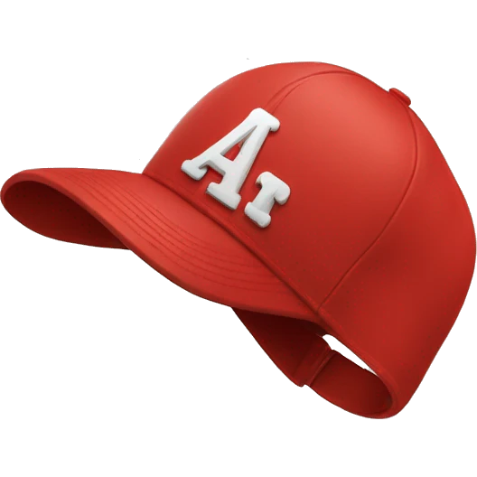 Word "CAP" written on a red baseball cap emoji