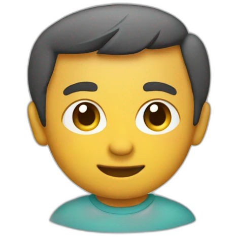 chico usando computadora emoji