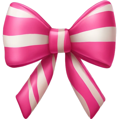 candy cane pink bow emoji