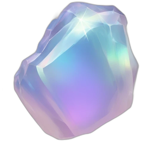 Sparkly glossy Pastel whitish iridescent glass crystal nebula glass crystal emoji