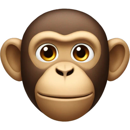 monkey head from behind emoji