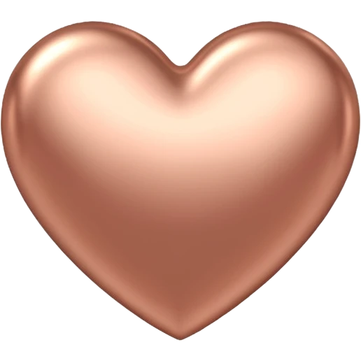 heart with a metallic rose gold finish emoji