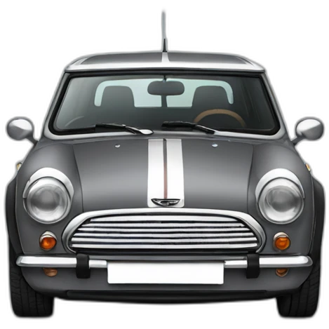 grey mini clubman with stripes and dark window emoji