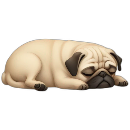 pug sleeping emoji