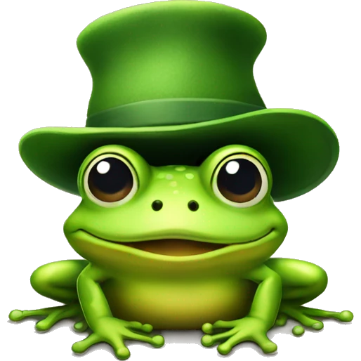frog with hat emoji