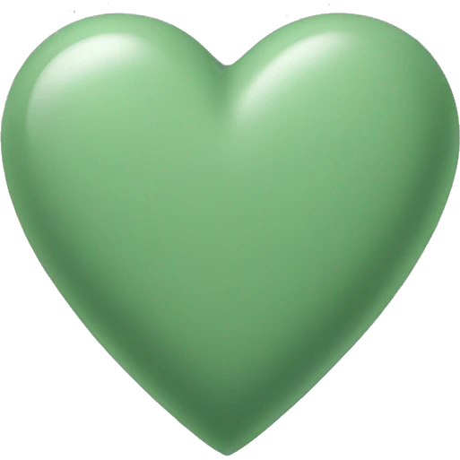 Sage green heart emoji