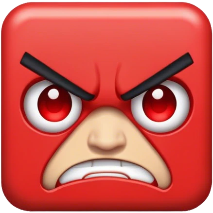 An angry loading face emoji