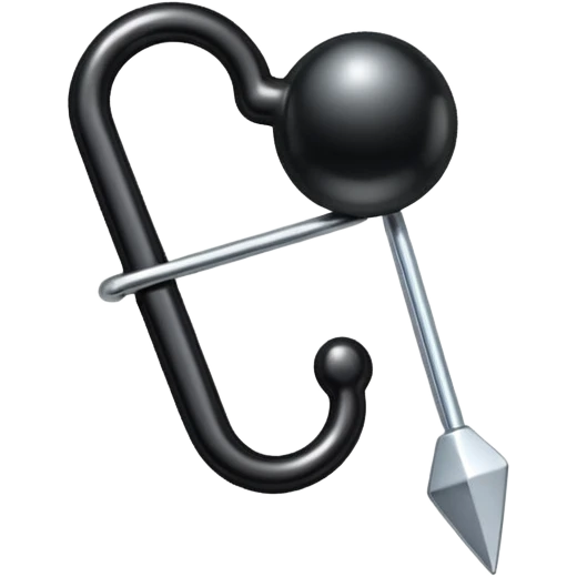 emo black safety pin emoji