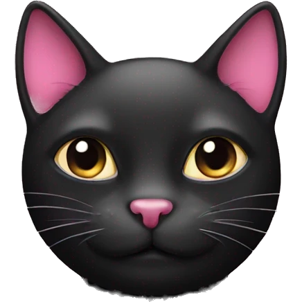 Black Cat with Pink Details emoji