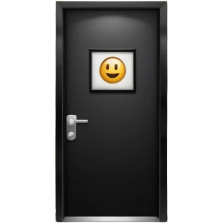 hotel room door modern hallway with spotlight up emoji