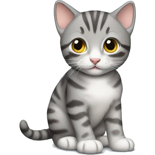 Gray tabby kitten emoji