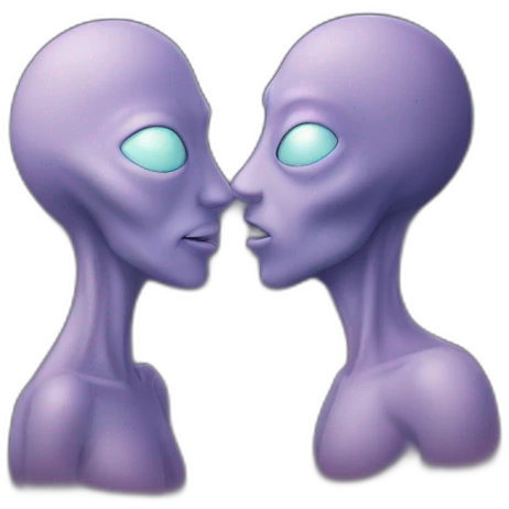 alien couple kissing emoji