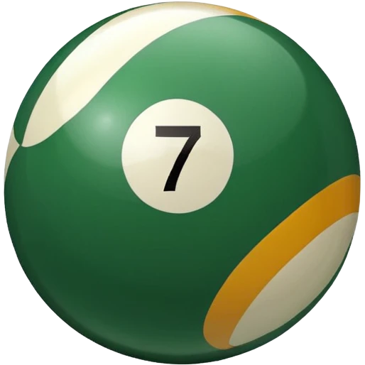 green billiard ball 7 number emoji