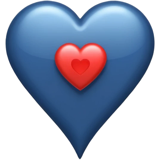 Navy location pin with heart emoji