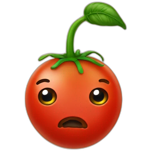 Tomato with poop on top emoji